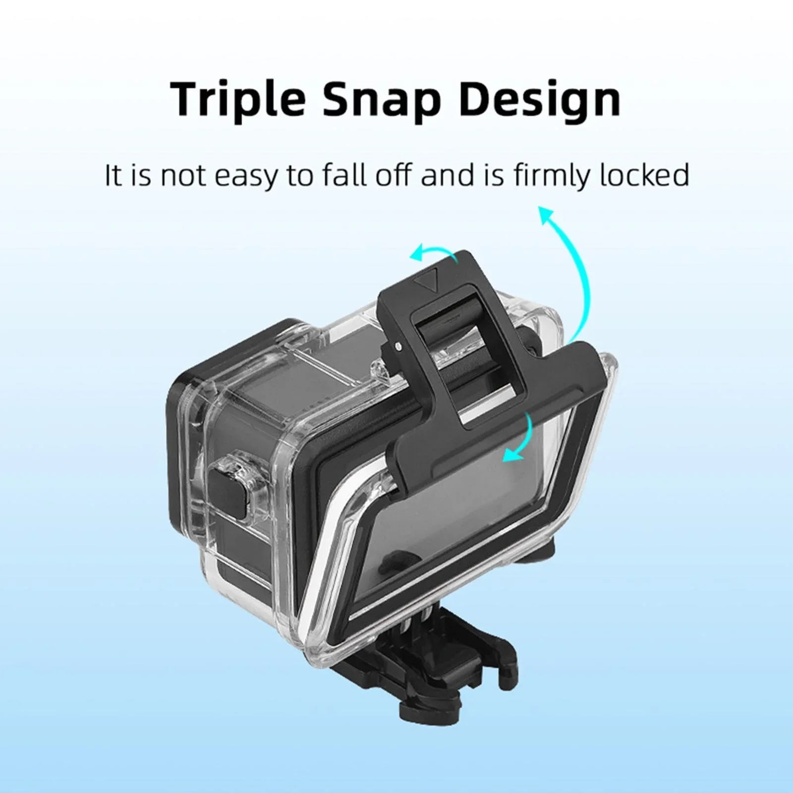 Stainless Steel Transparent Case Waterproof Diving Camera Case for  Action 3 4