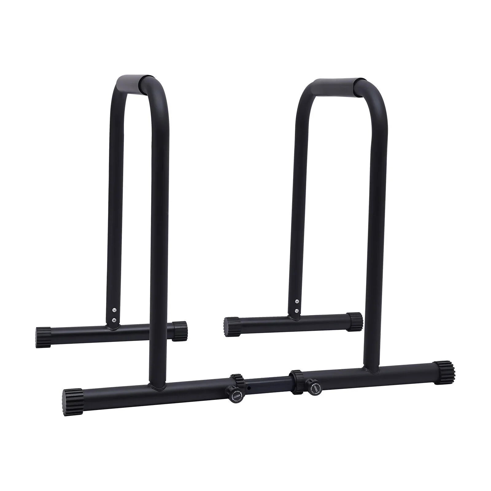 Flkoendmall Dip Stand Station Adjustable Height Upper Body Equipment for Home Gym Black