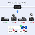 Dash Cam Hardwire Kit, ro  3 Lead Hard Wire Kit for  Dashcam, Converts 12-24V to 5V/2.5A Low
