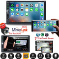 7" Double Din Radio Car Stereo Bluetooth  Touch Screen with Reverse Camera And Mirror Link(Both Support Android and ios System)