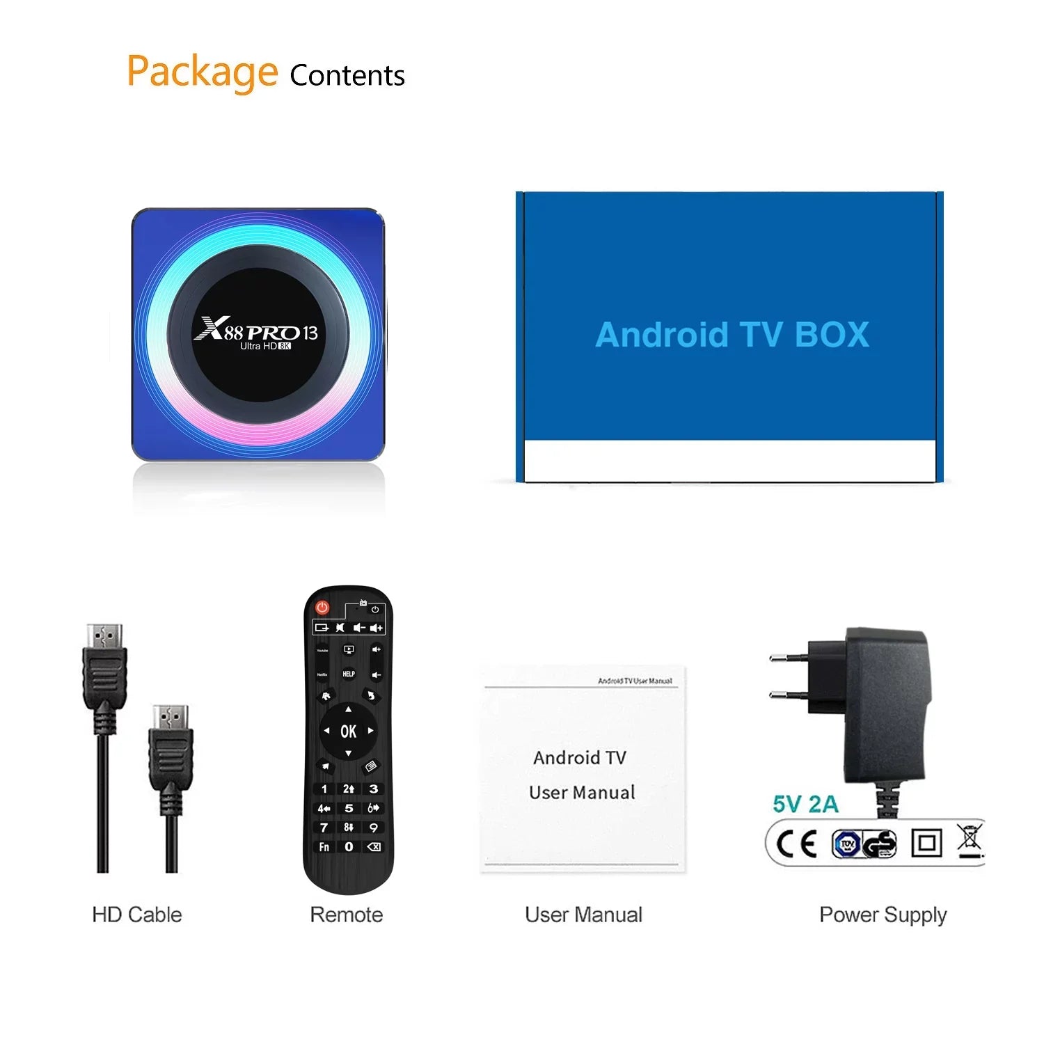 Android 13.0  Box,  13 Acrylic 4GB  64GB   Quad-Core WiFi6 Dual Band 2.4G/5.8G Ethernet 1000M .0 8K + Ultra  .0
