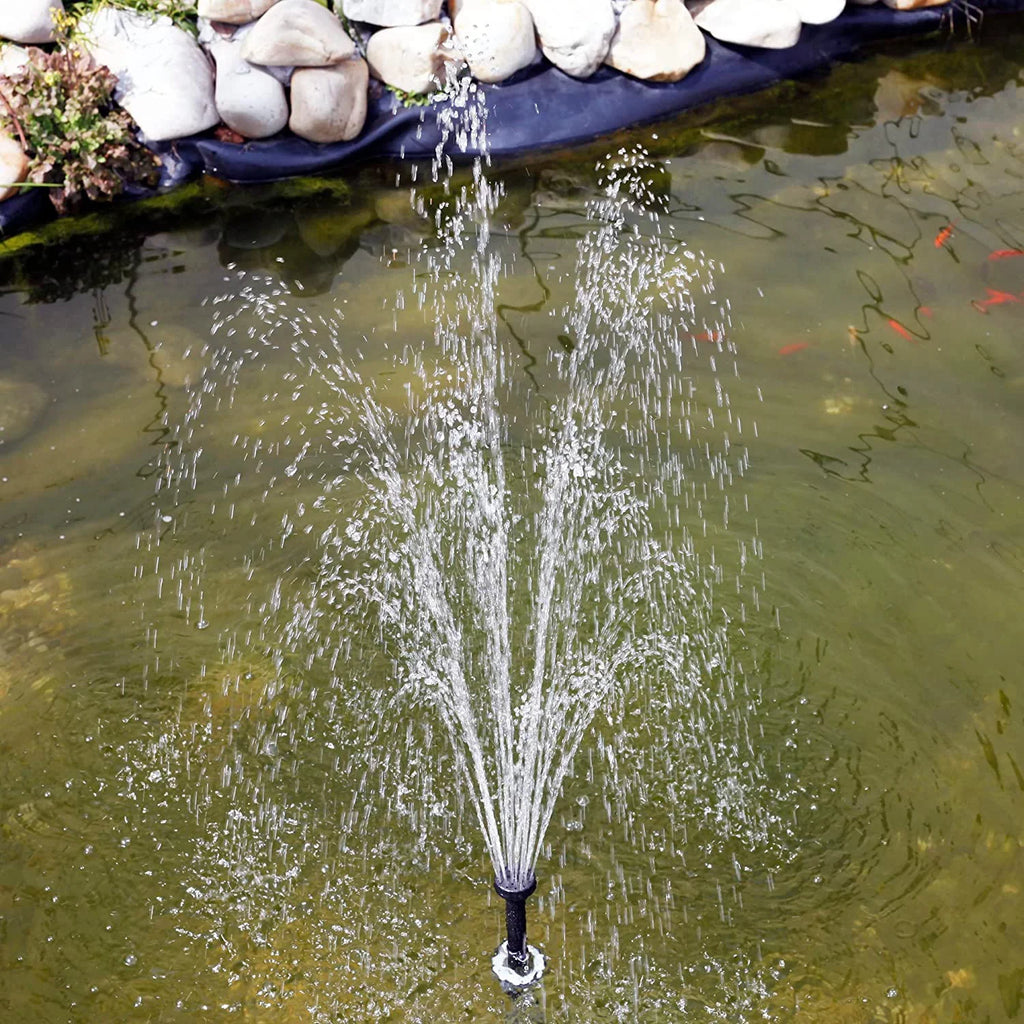 25W Solar Water Pump :  Dry-Run Protection Water Pump 370GpH with 18V 25W Solar Panel for Fountain, Fish Pond, and Aquarium (No Backup Battery)