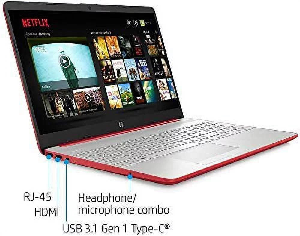 2021  15.6"   Laptop, Intel Pentium Gold 6405U Processor, 4GB , 128GB , , Webcam, Intel  Graphics 605, Bluetooth, Wi-Fi, Windows 10 , Red, /  Accessories