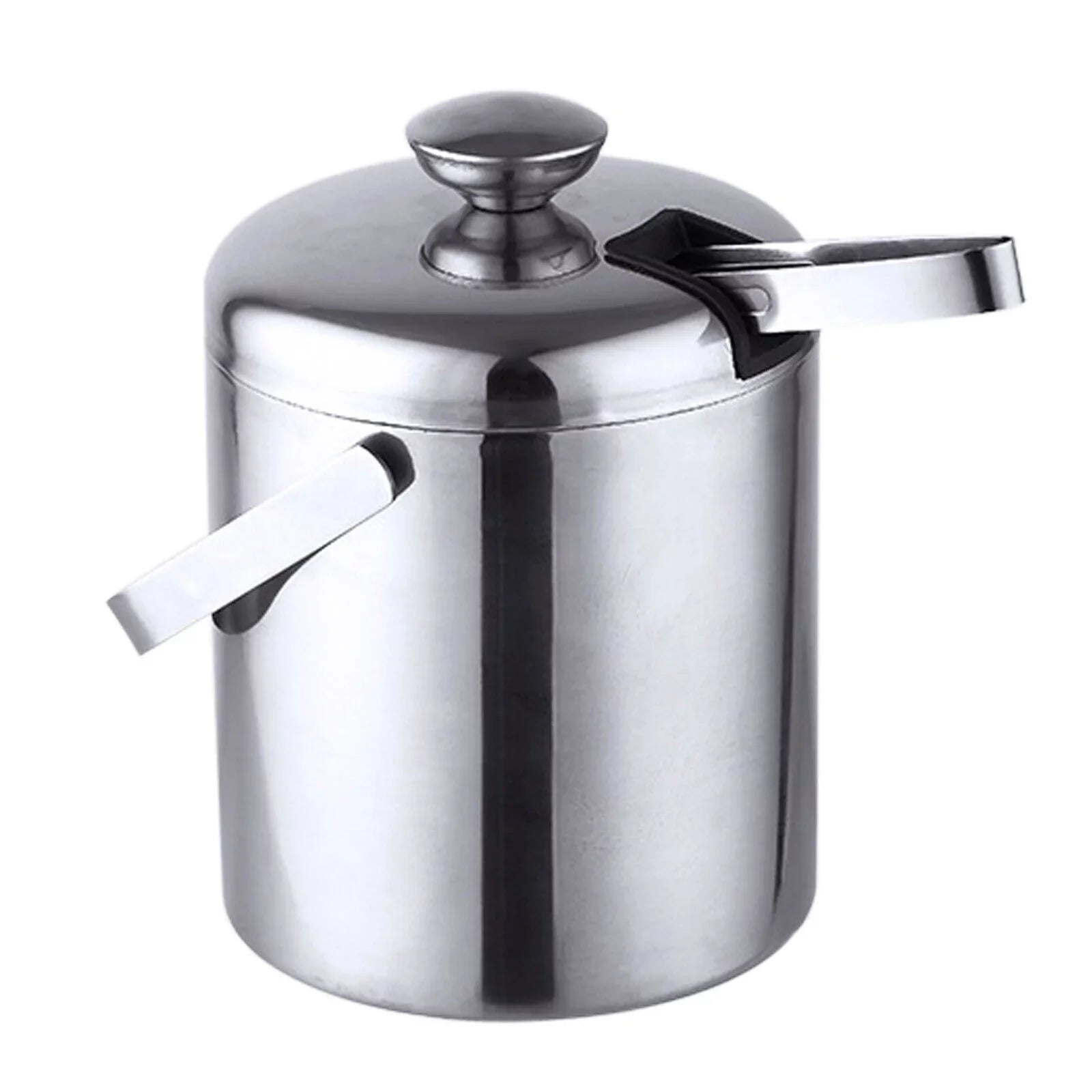 Double-Wall Stainless-Steel Insulated Ice Bucket With Lid & Ice Tong 1300