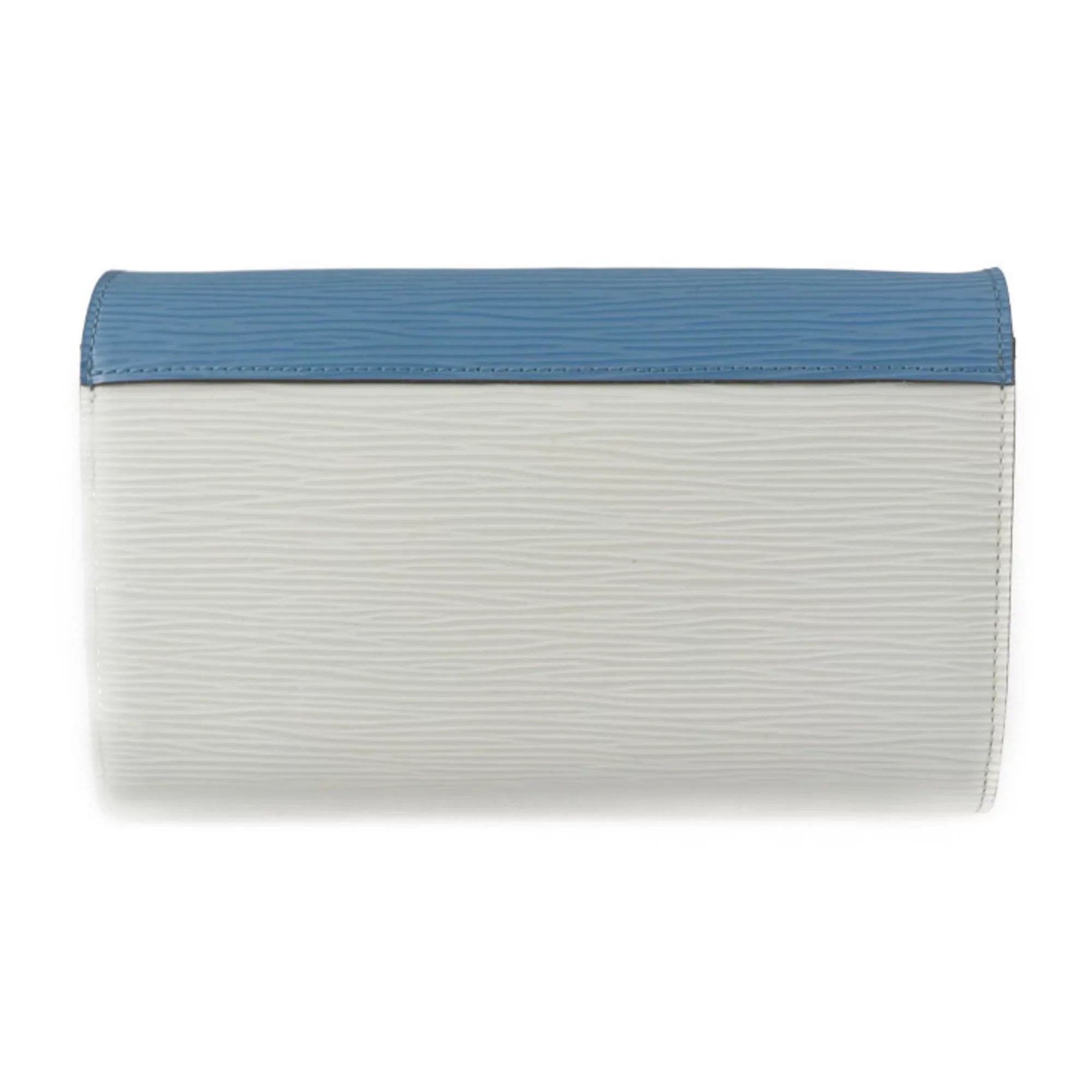 Pre-Owned   Louis Vuitton Tribal Mask Shoulder Bag  Epi Leather Blue Series White Multicolor Silver Hardware Chain Wallet Long (Good)