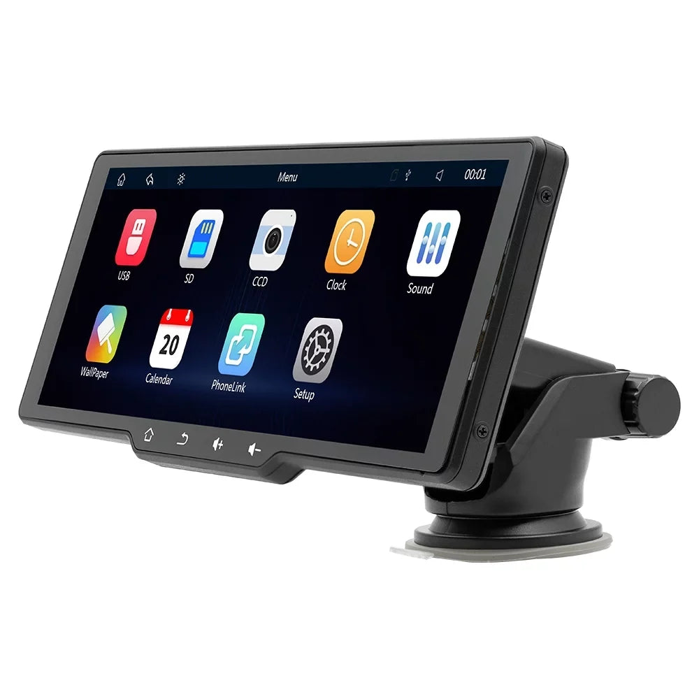 Apexeon Car Player， Portable Wireless CarPlay, Multi-language Car Video Recorder, Auto Camcorder, 10.26in Car Rearview Camera, Mobilephone  Control