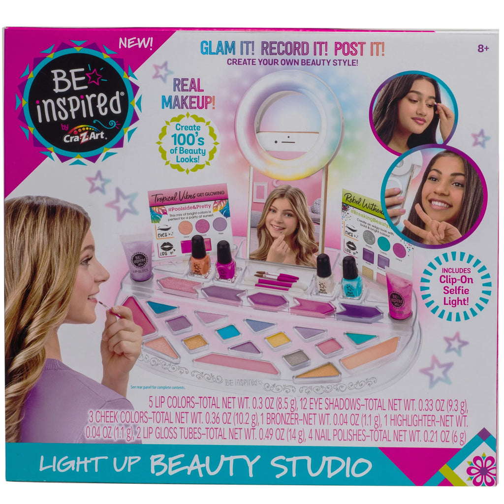 Cra--Art Be Inspired Light up Unisex Beauty Studio Makeup, Children Ages 8 and up