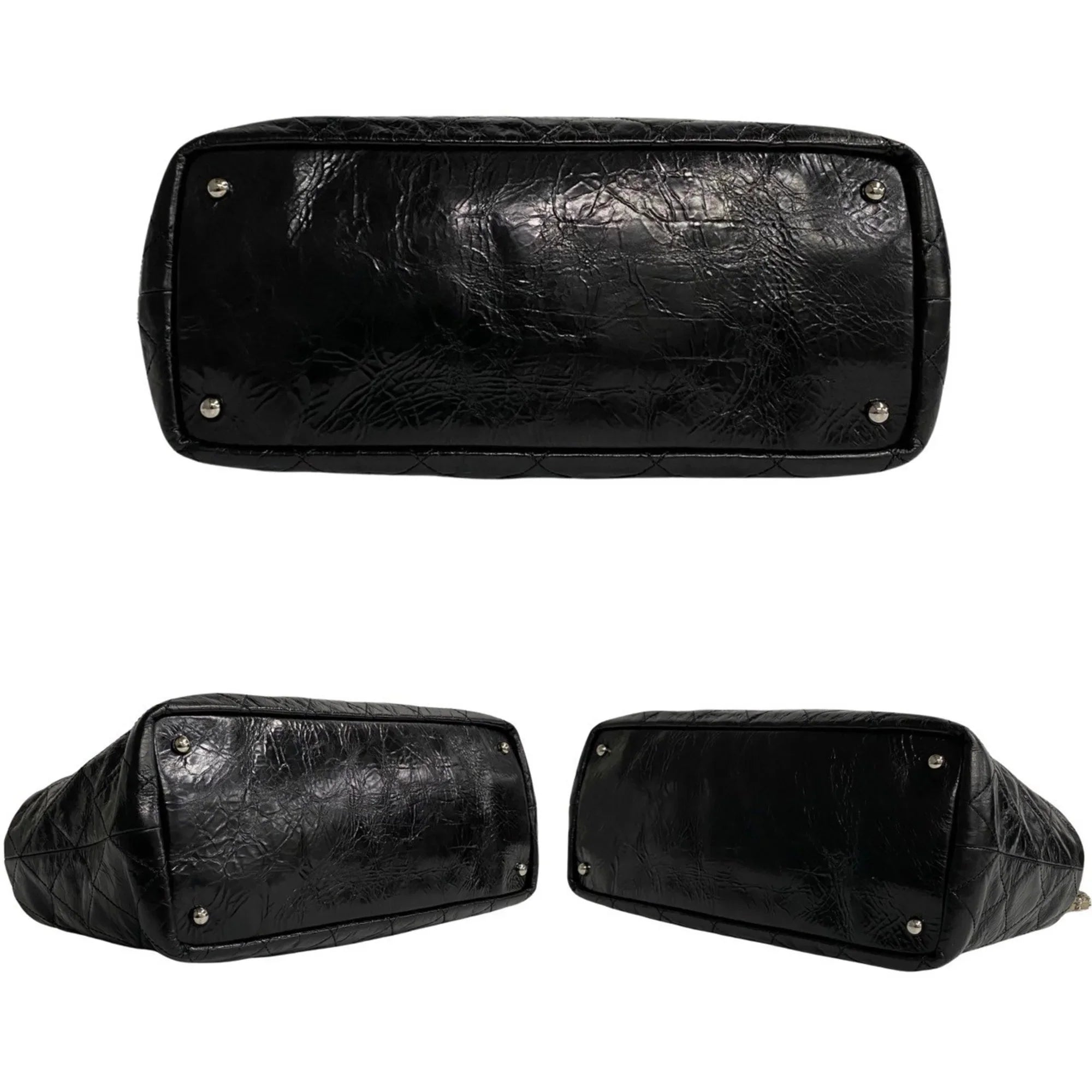 Pre-Owned  Chanel Matelasse Patent Leather 2way Handbag Chain Shoulder Bag Black 20309 (Good)