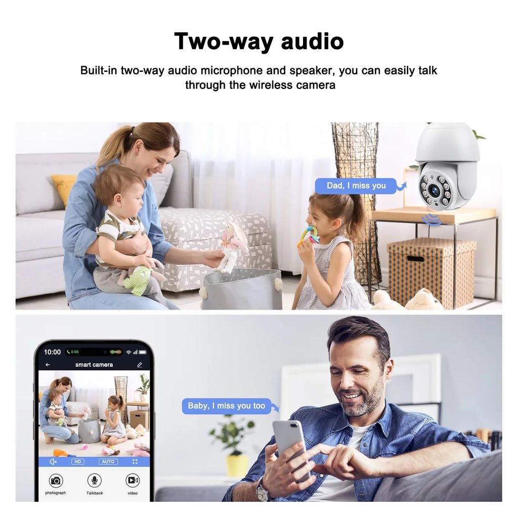 Toguard 2 Packs  2K/4MP WiFi Light Bulb Security Camera Outdoor Indoor  Wireless Dome Surveillance Camera