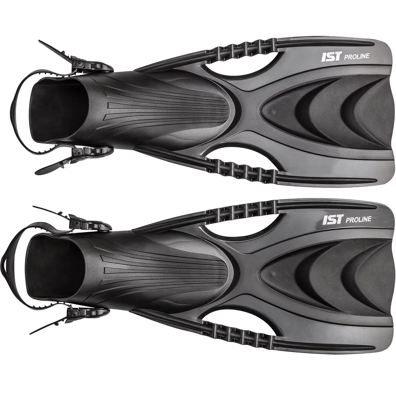 Speedy Open Heel Snorkeling Fins (Black, /)