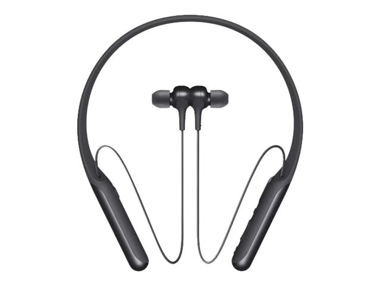 Sony - - Earphones with mic - in-ear - behind-the-neck mount - Bluetooth - wireless -  - active noise canceling - black