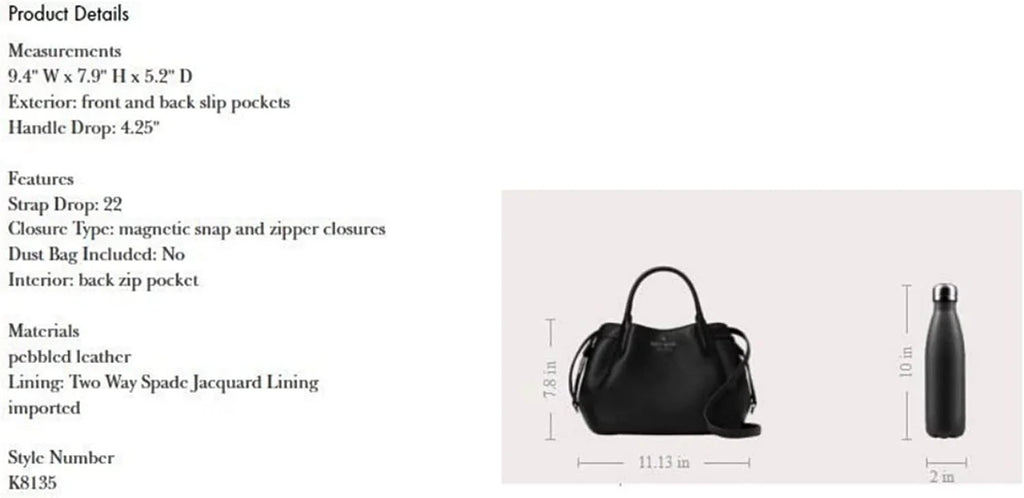 Kate Spade Dumpling Small Gingerbread Leather Satchel Crossbody Purse
