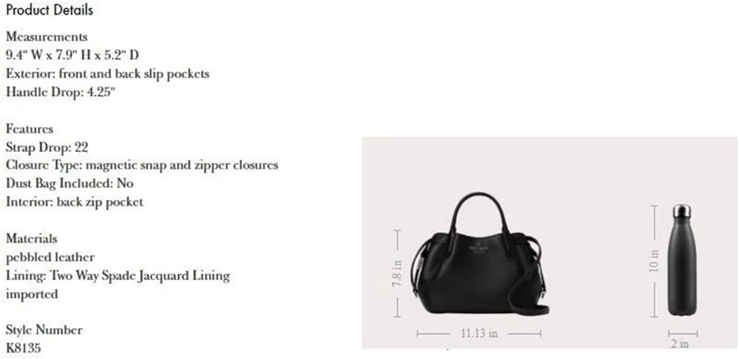 Kate Spade Dumpling Small Gingerbread Leather Satchel Crossbody Purse