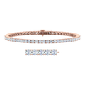 4 Carat Diamond Tennis Bracelet in 14K Rose Gold (7 Inch)