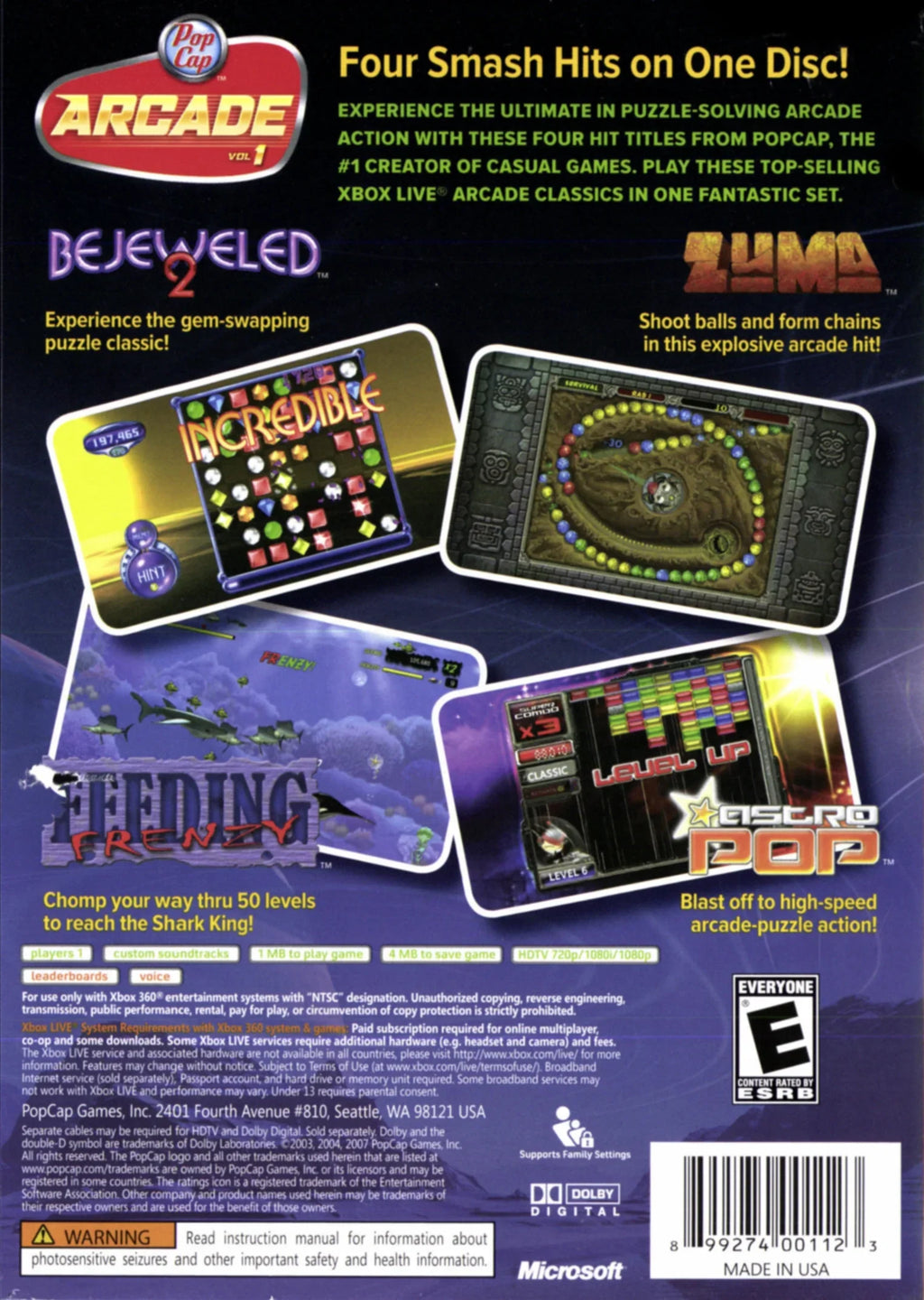 PopCap Arcade Volume 1 - Xbox 360