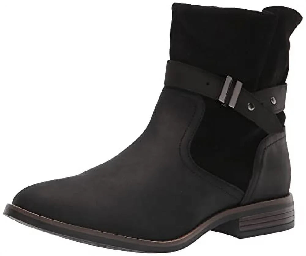 Clarks Women's Camzin Strap Fashion Boot, Black, 5