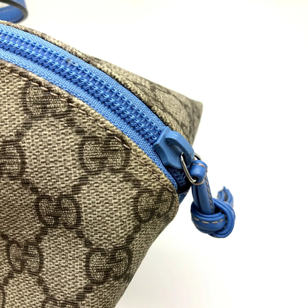 Pre-Owned  Gucci Handbag 271093  Pattern Pig Leather Beige Blue Ladies   (Good)