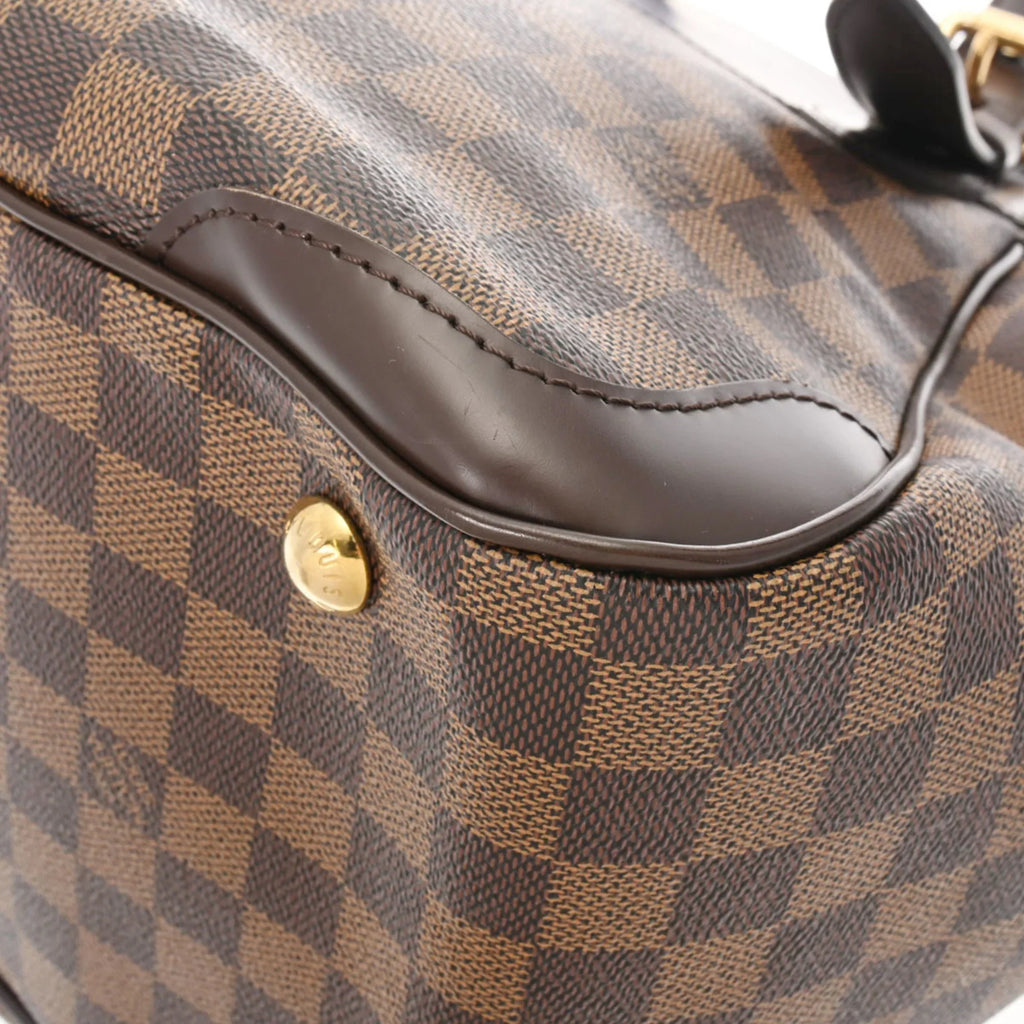 Pre-Owned   Damier Verona  Ebene  Women's Canvas Shoulder Bag (Good)