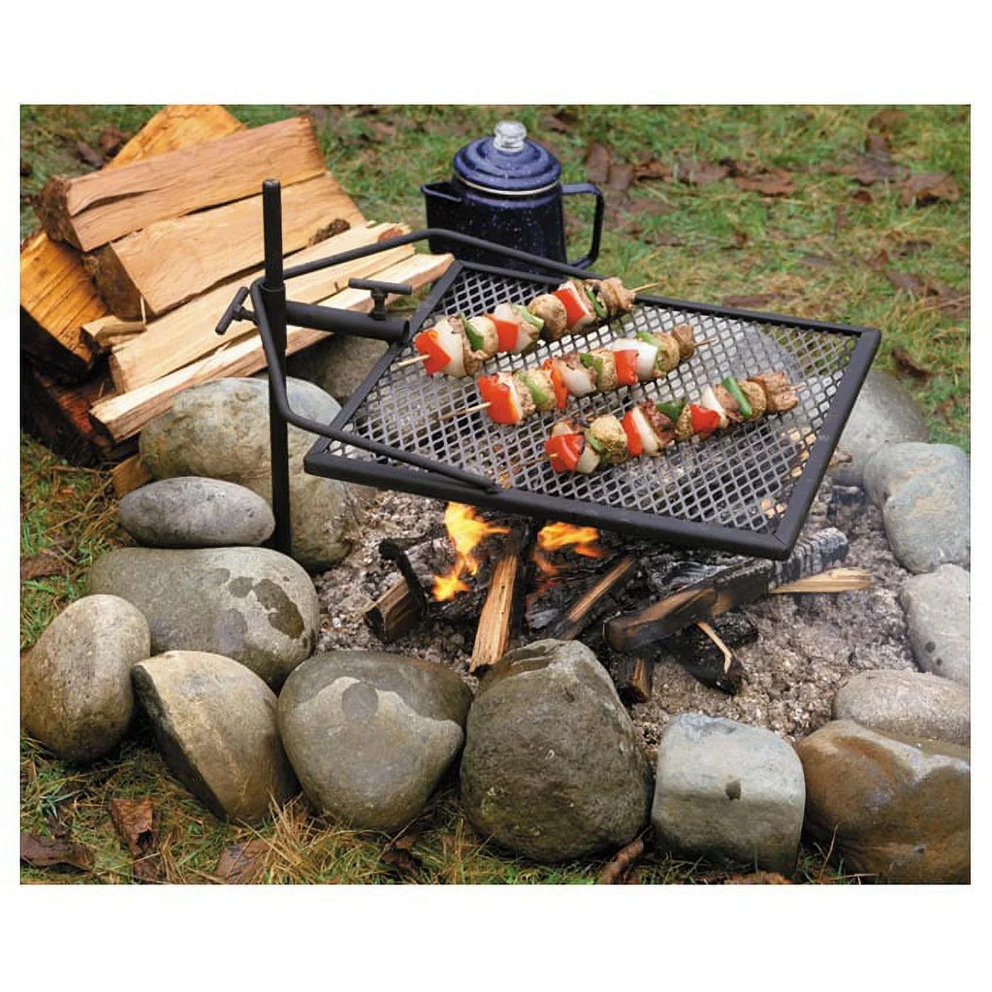 Adjust--Grill 148290 Solid Heavy-Gauge Steel Grill