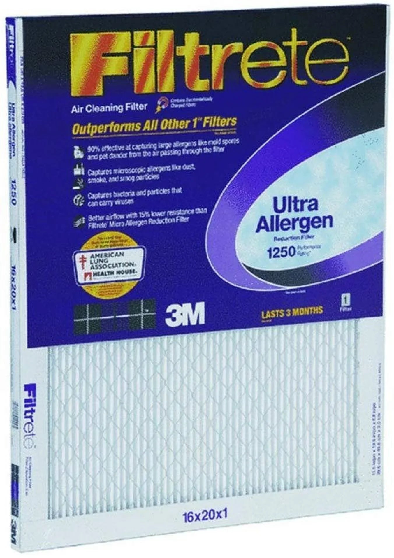3M 2023DC-6 14"  24" Filtrete Ultra Allergen Reduction Filters 6 Pack