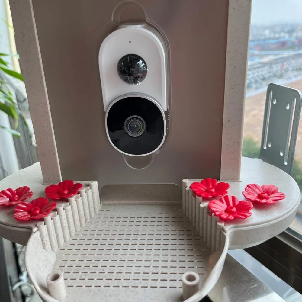Anself  Smart Bird Feeder Camera 1080P Auto Capture Bird Video Motion Detection Real-time Notification  Identify Bird Species  Waterproof 128G  Cards for Bird Watching Enthusiasts