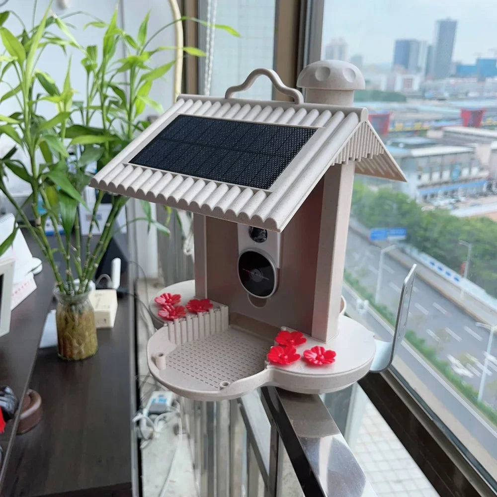 Anself  Smart Bird Feeder Camera 1080P Auto Capture Bird Video Motion Detection Real-time Notification  Identify Bird Species  Waterproof 128G  Cards for Bird Watching Enthusiasts