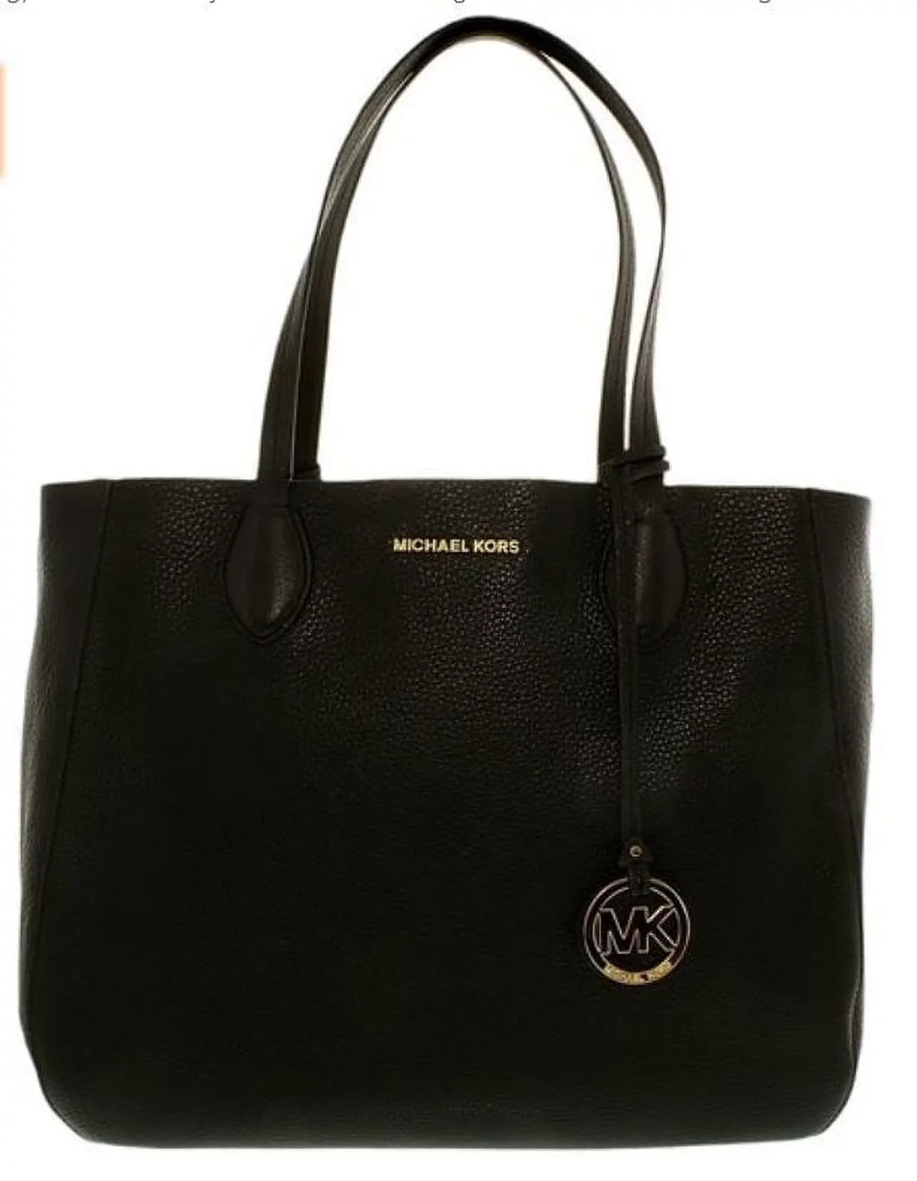 Michael Kors Women's Large Mae Soft Leather Carryall Leather Shoulder Tote - Black/Pale Gold …