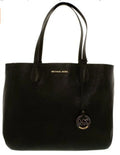 Michael Kors Women's Large Mae Soft Leather Carryall Leather Shoulder Tote - Black/Pale Gold …