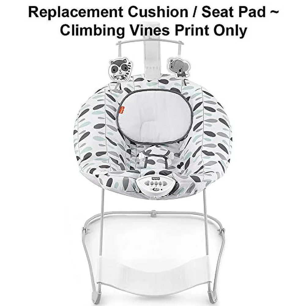 Replacement Part for Fisher-Price See & Soothe Deluxe Baby Bouncer -  ~ Replacement Cushion/Seat Pad ~ Climbing Vines Print