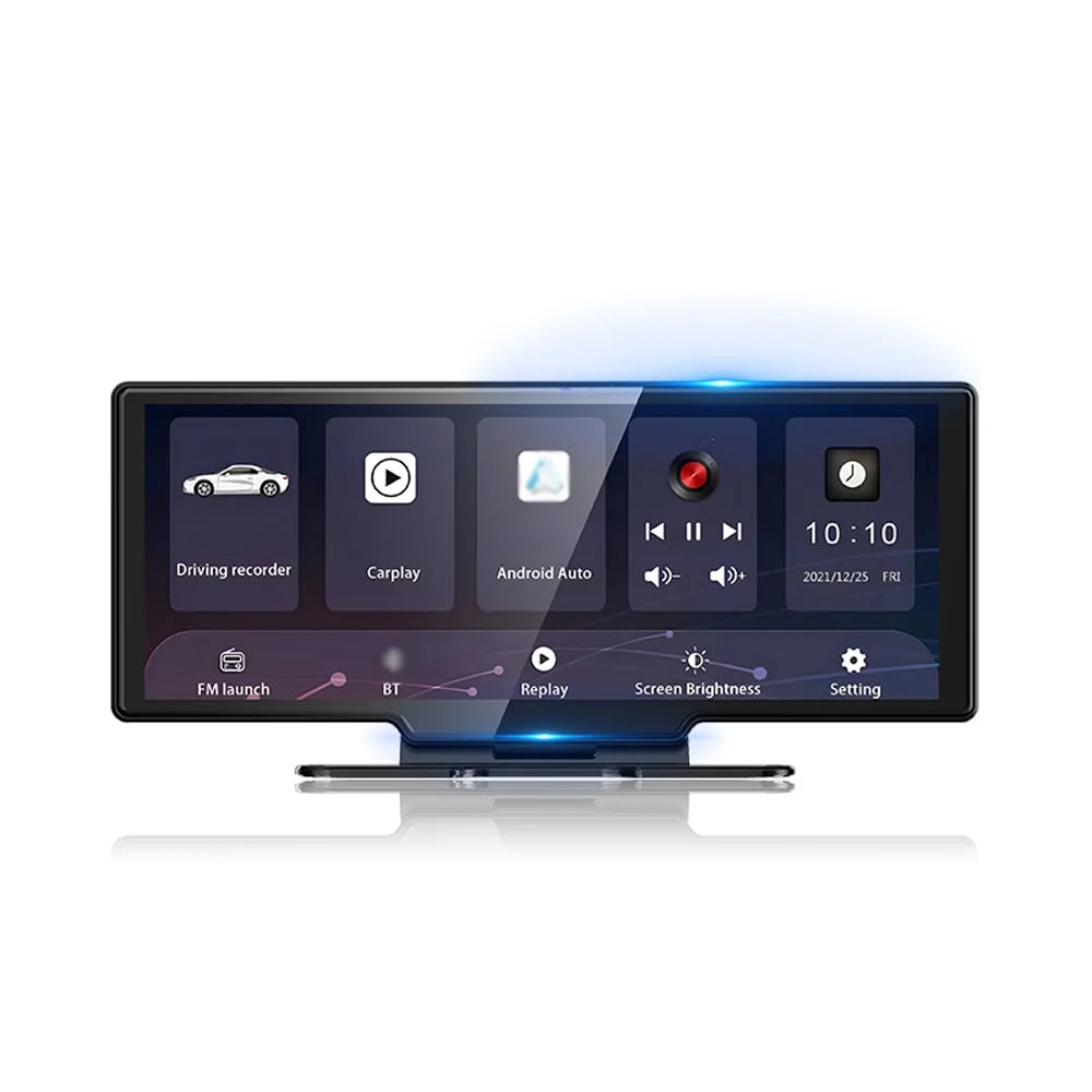 4K  Dash Front & Rear Driving Recorder 10.26 Inch Touchscreen, WiFi, -Sensing, Loop Recording, Hands-Free Calling Reliable Dash Camera for Carplay Android Auto