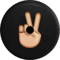 2018 2019 Wrangler  Backup Camera Peace Sign Fingers Text Emoji Spare Tire Cover for Jeep  33 Inch