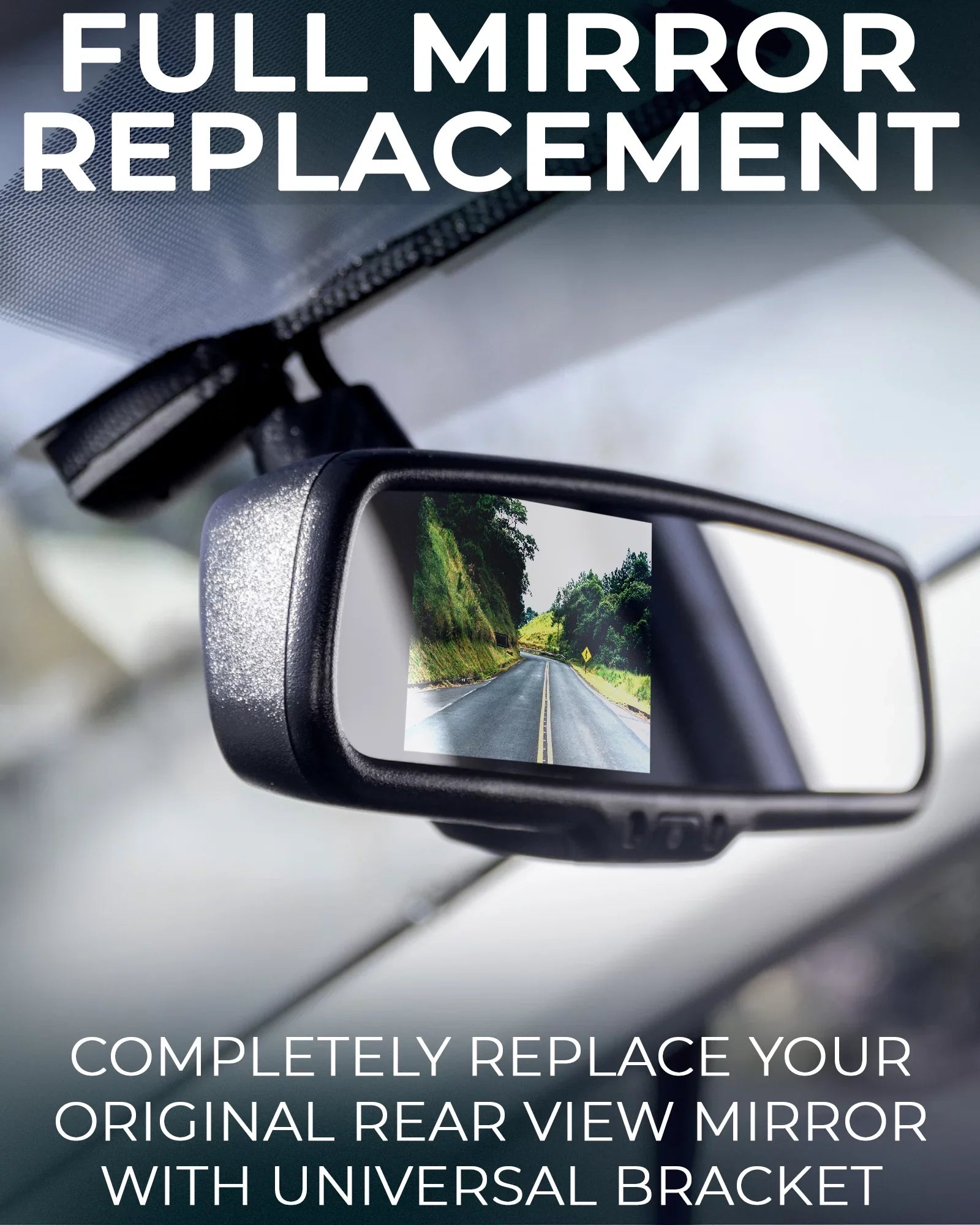 Master Tailgaters Universal  Rear View Mirror with 4.3" Auto-Adjusting Ultra Bright , OnStar Buttons, and Compatibility for All Cars