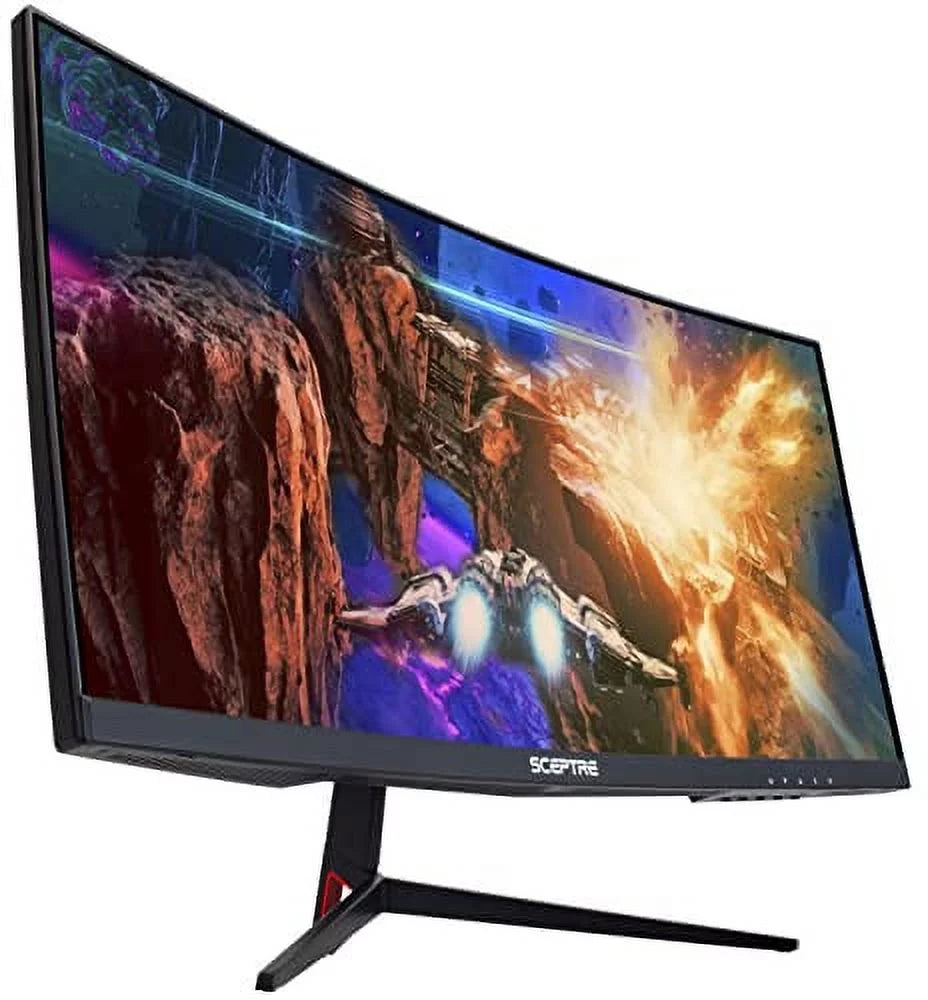 Sceptre 30-inch Curved Gaming Monitor 21:9 2560x1080 Ultra Wide Ultra Slim  DisplayPort up to 200Hz Build-in Speakers, Metal Black (-200UN1)