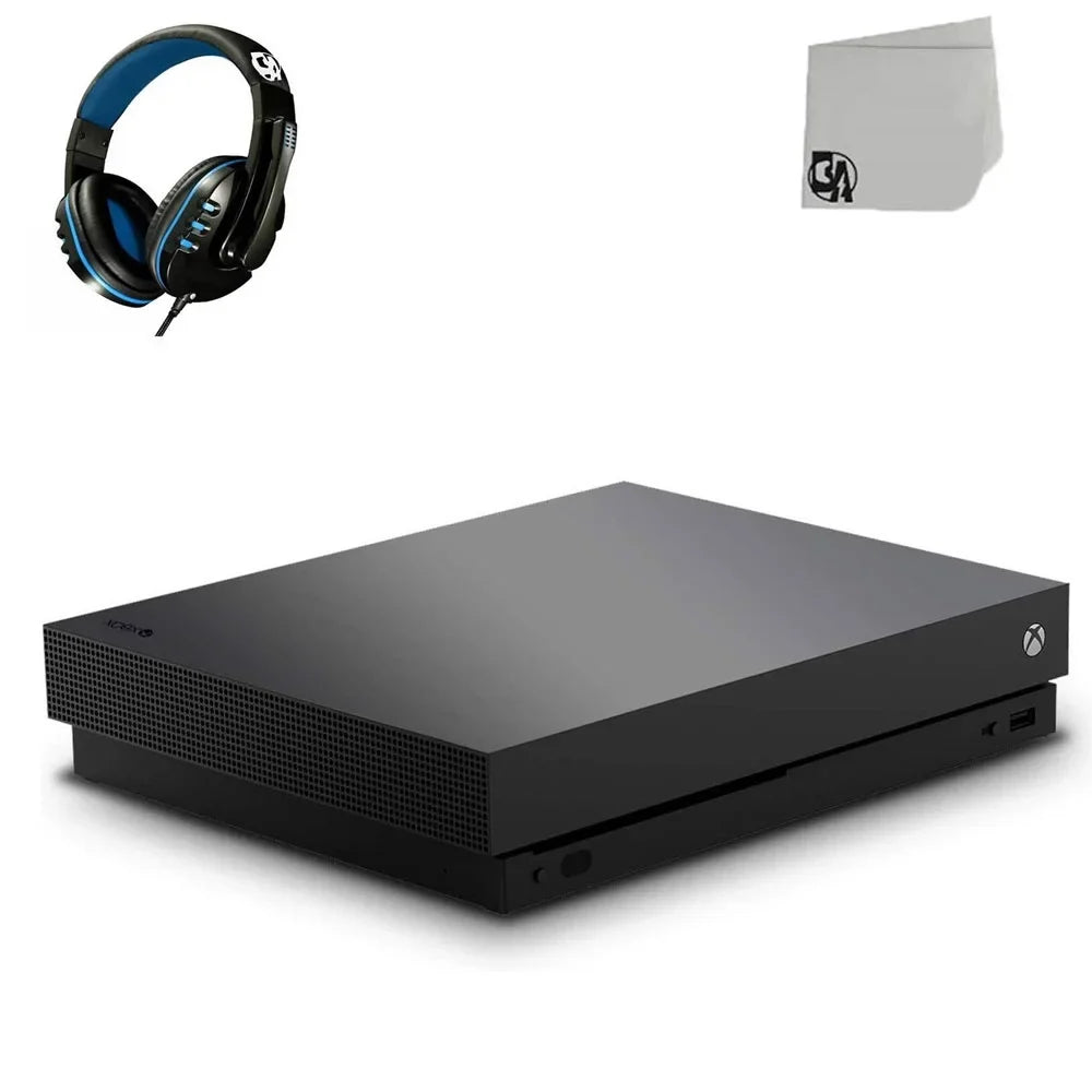 Microsoft Xbox One  1TB, 4K Ultra  Black Console Only with Headset   Bundle Used