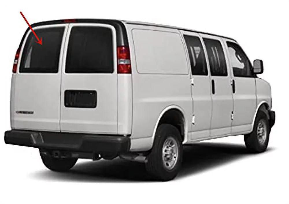 Privacy Stationary Back Window Back Glass Driver Left Side Compatible with Chevrolet Express/ Savana Van 1996-2022 Models