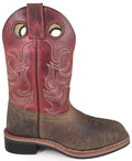 Smoky Mountain Boys' Jesse Western Boot Broad Square Toe Brown 13 ()