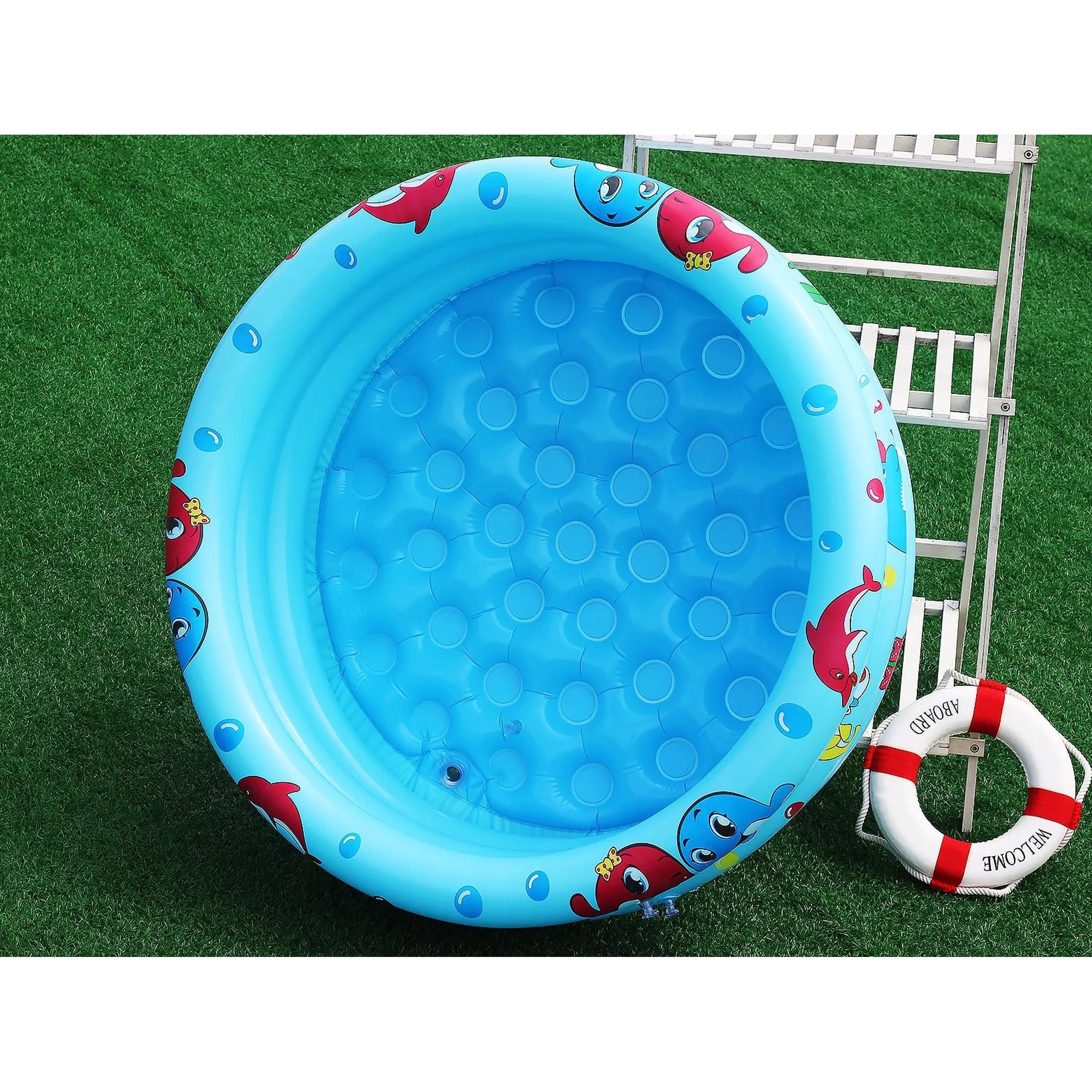 59" Inflatable Baby Swimming Pool,Round Portable Child Little Pump Pool,Kiddie Paddling Pool Indoor&Outdoor Toddler Water Game Play Center for Kids/Girl/Boy,Summer Saving