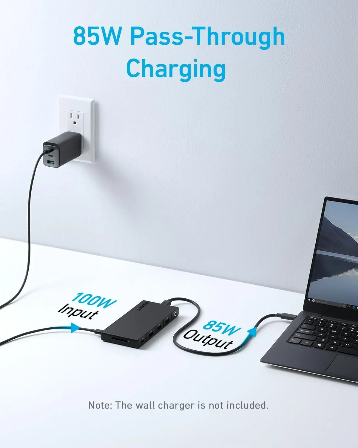 Anker 364   Hub (10-in-1, Dual 4K ) with Max 100W Power Delivery, Dual 4K  Ports, 4 - and - Data Ports, Ethernet and  Card Slot for Dell Laptop, ThinkPad, and More