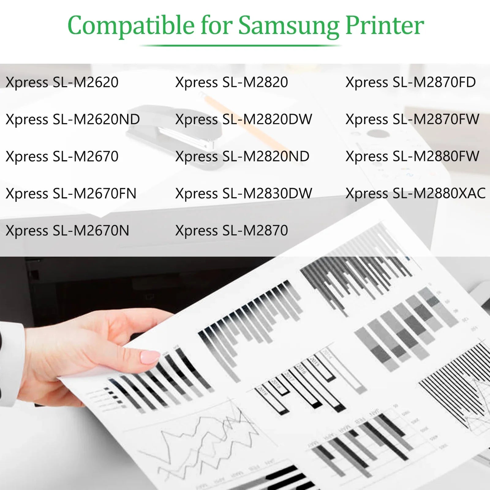 4 Pack Compatible Samsung -  Black Toner Cartridge Replacement for - - - Xpress    Laser Printer