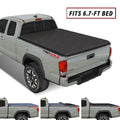 Kikito Vinyl Soft Roll-Up Tonneau Cover Truck Bed for 2022-2024 Tundra 6.7FT (78.7") Bed w/o Trail Edition (for Models Without The Deck Rail System)