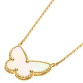 Pre-Owned Van Cleef & Arpels Lucky Alhambra Papillon Shell Necklace  Yellow Gold Women's (Good)
