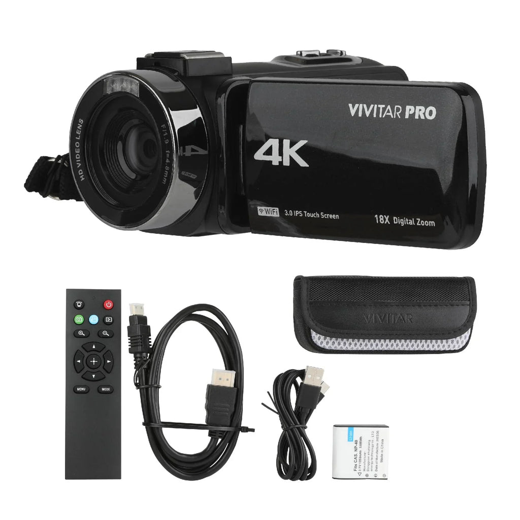 Vivitar 4K  Digital Video Camera, Night Vision, , Remote Control