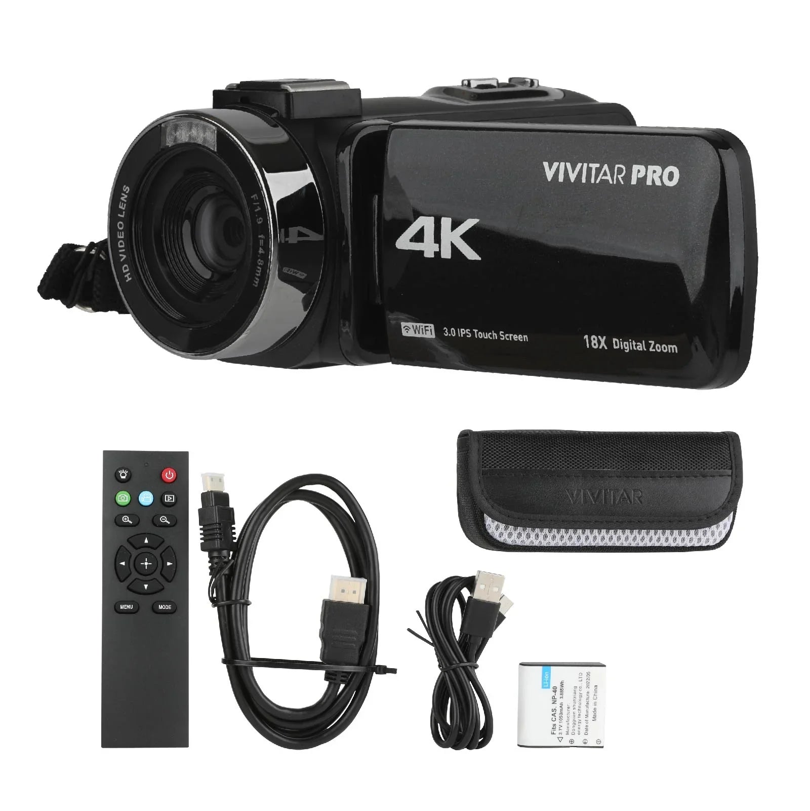 Vivitar 4K  Digital Video Camera, Night Vision, , Remote Control