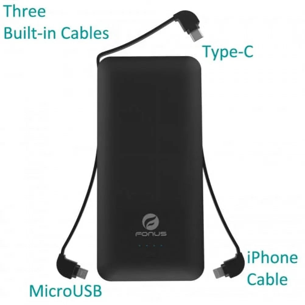 Backup Battery Charger 10000mAh Power Bank Portable  Port Built-in Adapters  Plug  for Samsung Galaxy Halo Fold Alpha     A10e - Sonim   - Sony Xperia 1