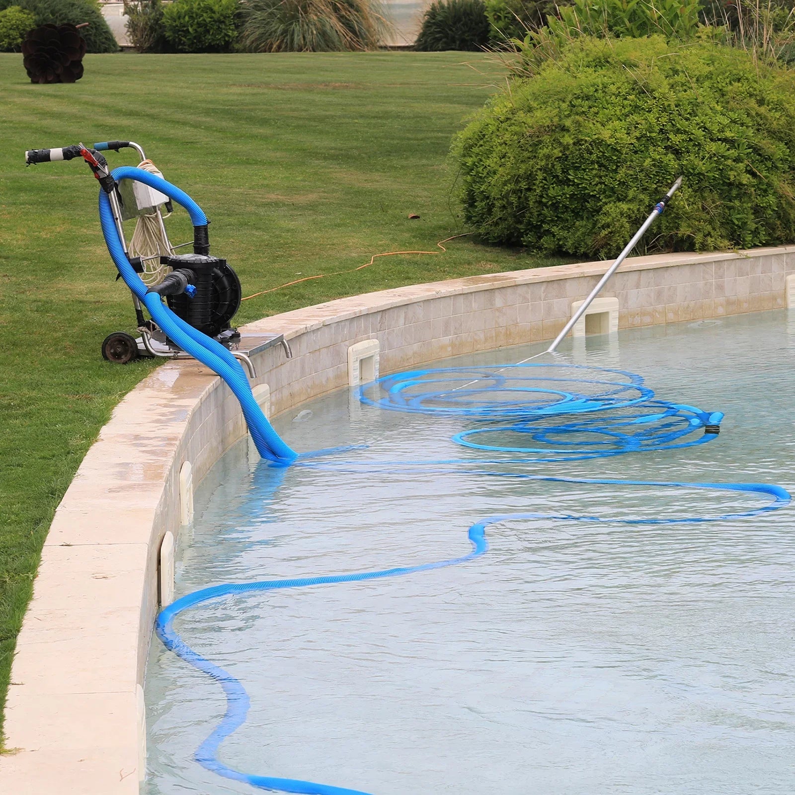 Backwash Hose 65mm Dia 33ft 0.3MPa High Pressure  Reinforced Discharge Hoses for Swimming Pool