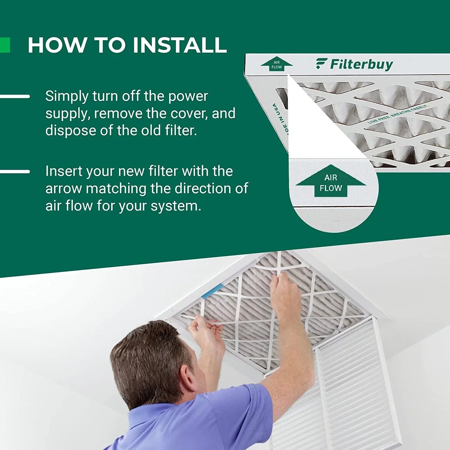 Filterbuy 12x12x4  8 Pleated   Furnace Air Filters (3-Pack)