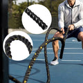 49.2ft Length, Heavy Jump Rope Skipping Rope Workout Battle Ropes Total Body Workouts Power Improve Strength Building Muscle for Mens/Womens