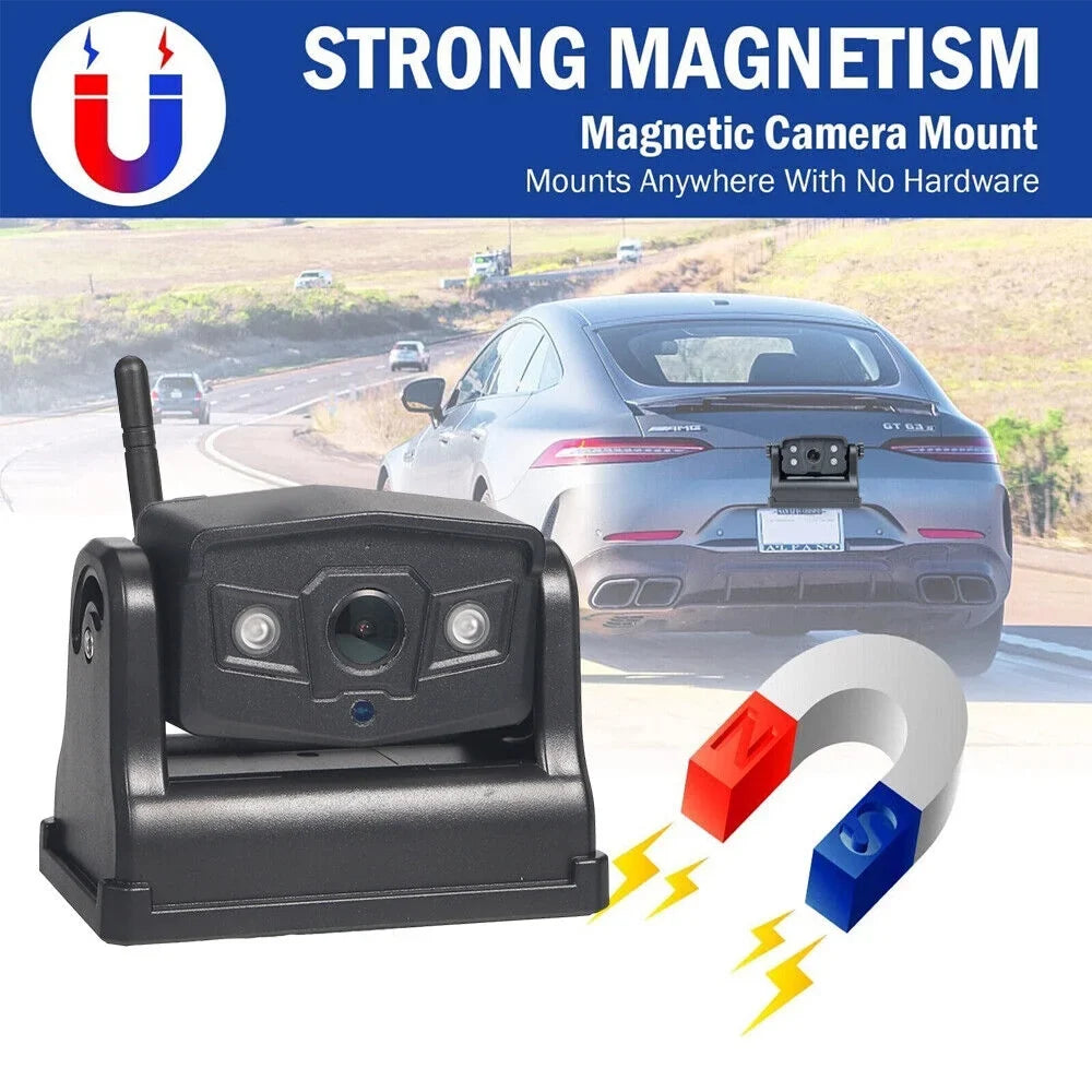 9600mAh Magnetic WiFi Camera - Premium Wireless Backup, Comprehensive Front/Rear Vehicle Views