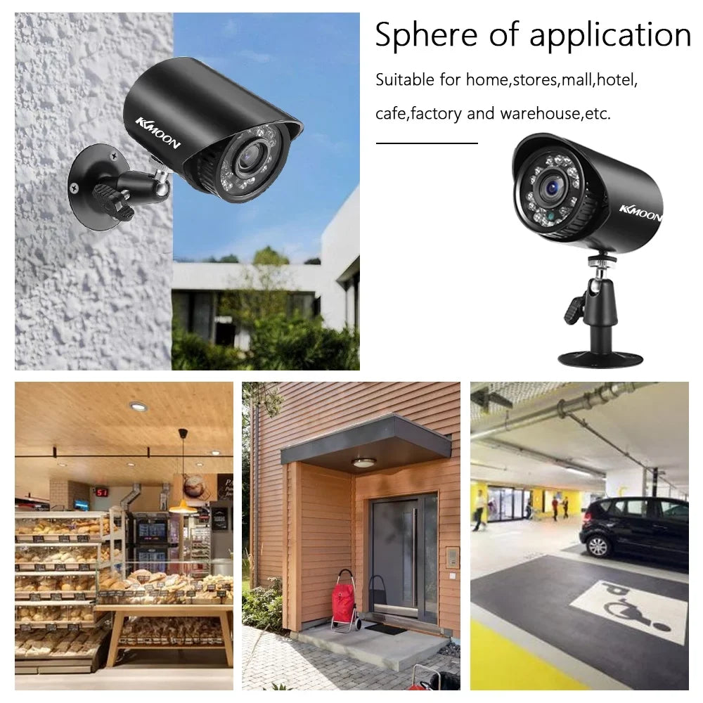 2.0MP 1080P  Security Analog Camera with 4pcs 1080P, Infrared Night Vision, Motion Detection, Outdoor Waterproof  Surveillance Camera  System
