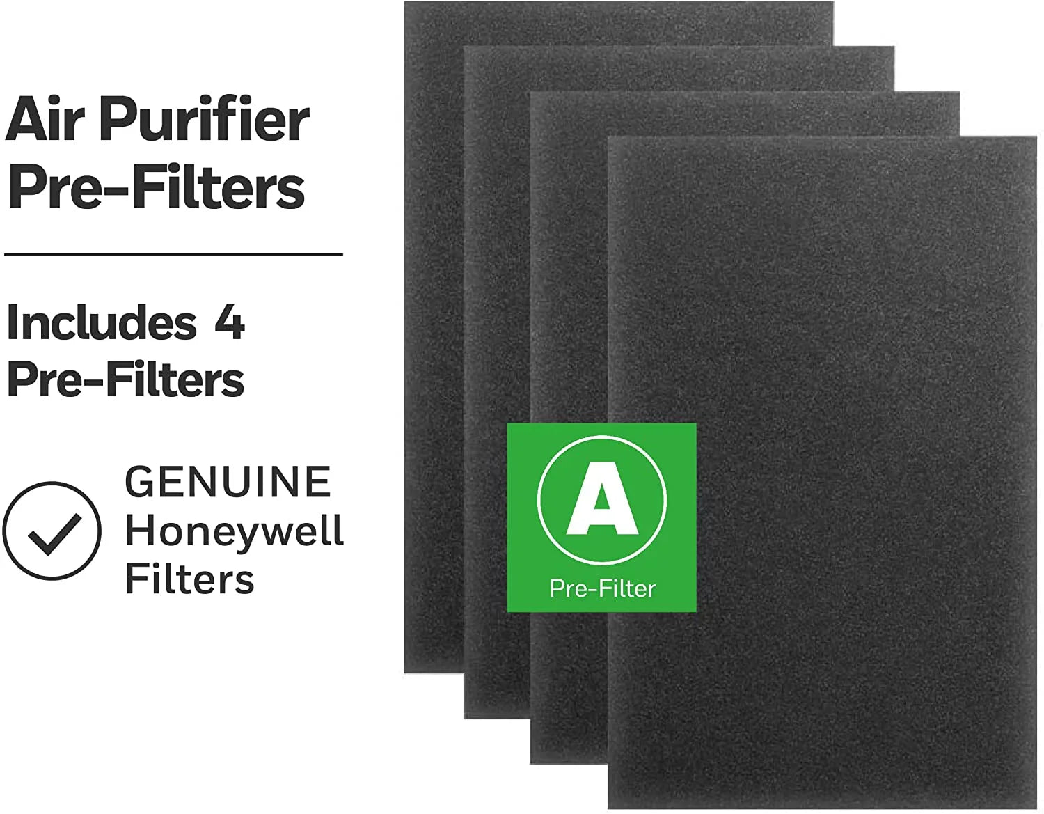 Honeywell - Pre-Cut Carbon Pre-Filter For  Series Air Purifiers - 4 Pack (Filter )
